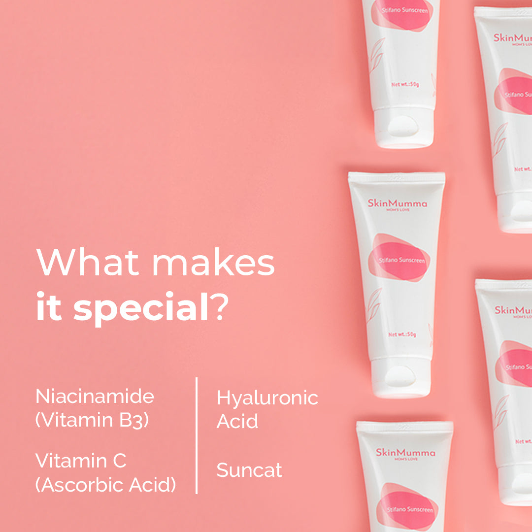 Non-Sticky, No White Cast Sunscreen by Dermatologist |  Stifano Sunscreen by SkinMumma