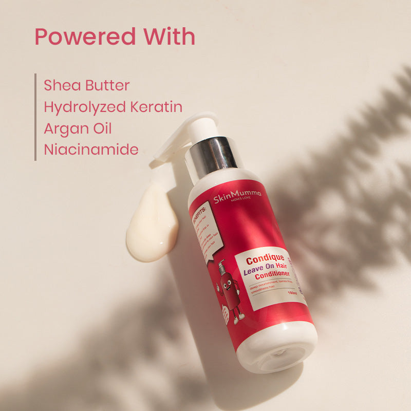 Leave-On Hair Conditioner for Women for Deep Nourishment, Frizz Control & Hair Smoothening | Condique Leave On Hair Conditioner by SkinMumma