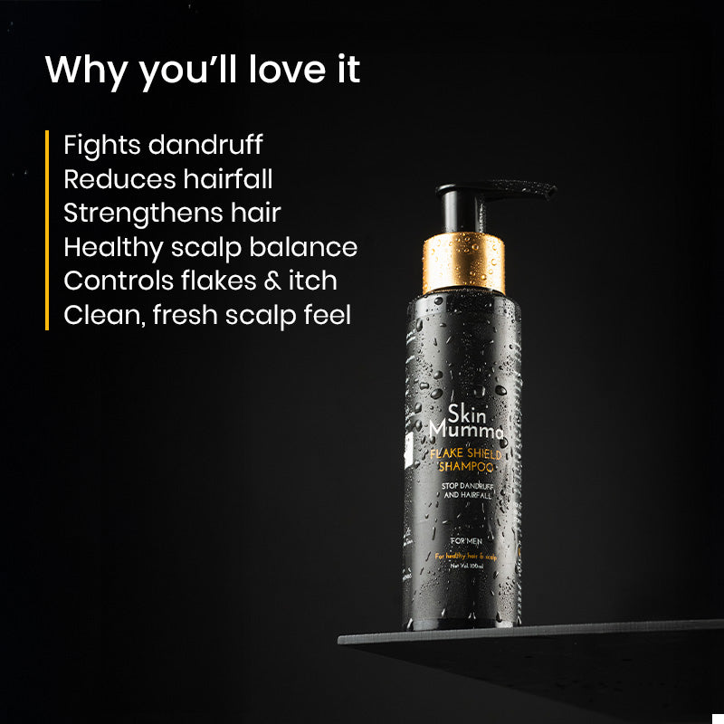 Daily Use Anti-Dandruff Shampoo for Men with Hairfall Control | Flake Shield Shampoo by SkinMumma