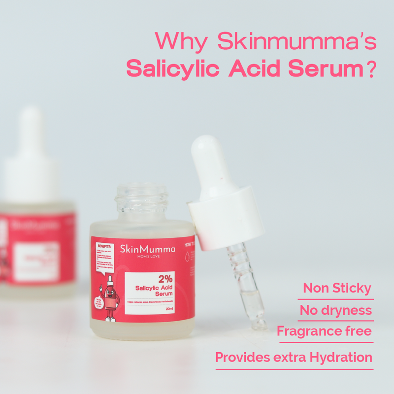 Salicylic Acid Serum for reducing acne and Unclogging pores by SkinMumma
