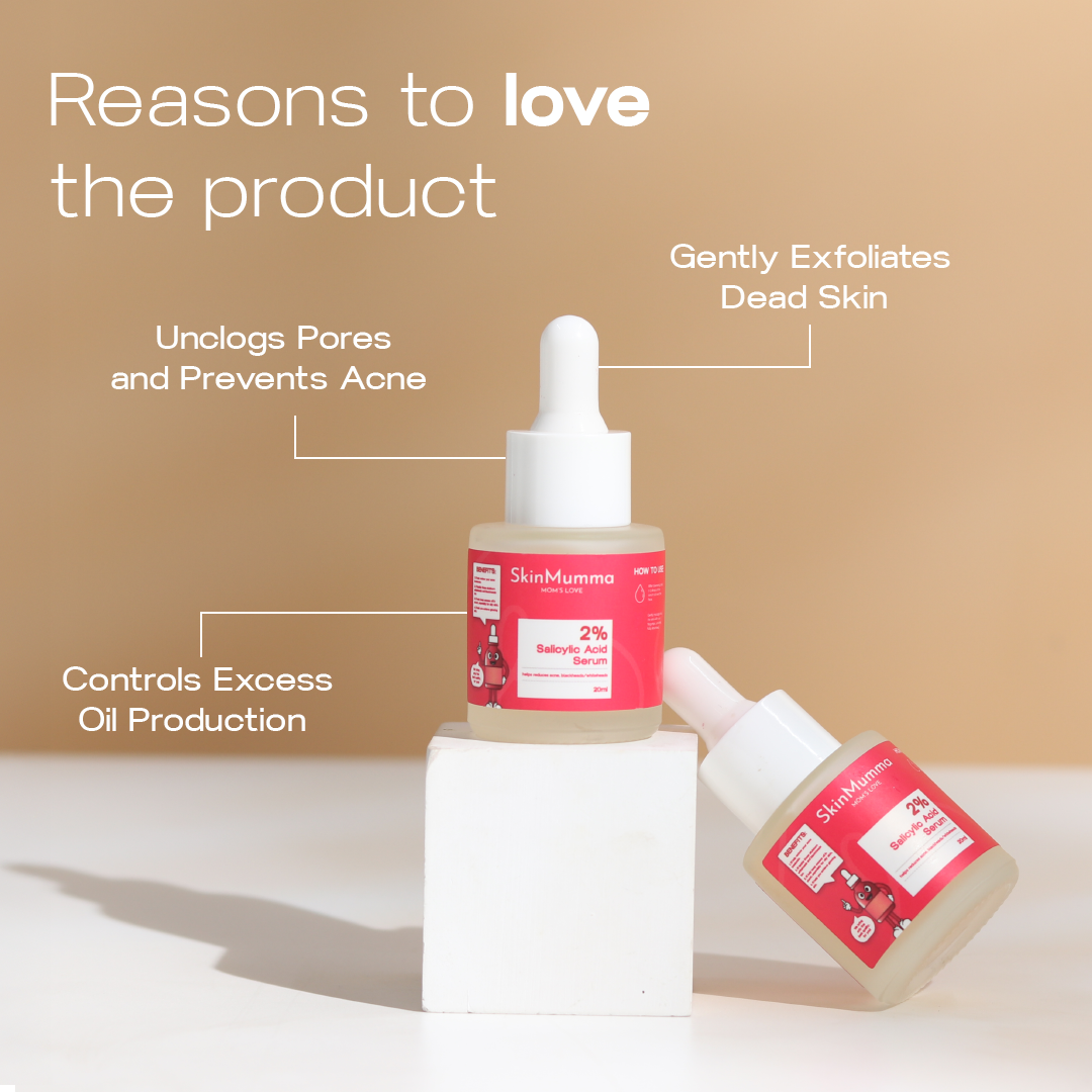 Salicylic Acid Serum for reducing acne and Unclogging pores by SkinMumma